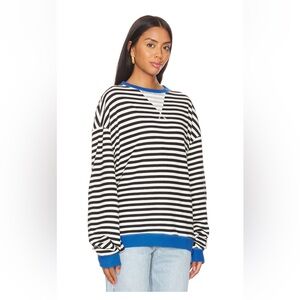 Camden Sweatshirt striped crewneck in black combo revolve
